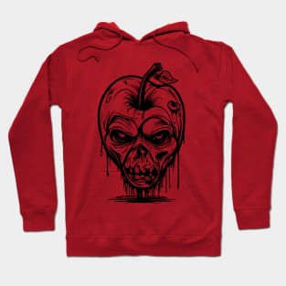 Halloween Zombie Apple Skull Face Hoodie